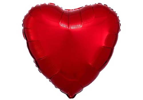 18" large heart foil balloon