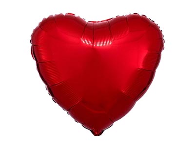 18 Inch Red Foil Heart Shaped Balloons