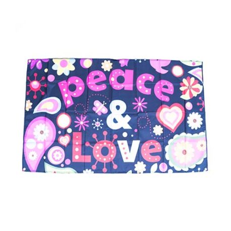 pace and love decorations, peace and love flags