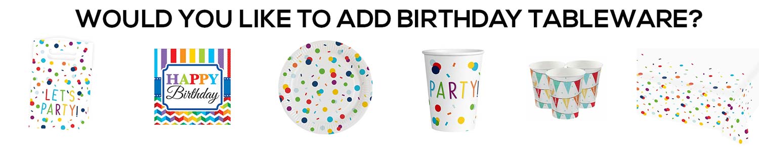 birthday party tableware