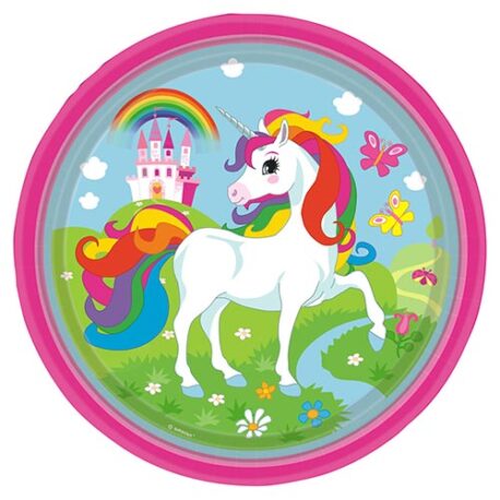 unicorn party plates